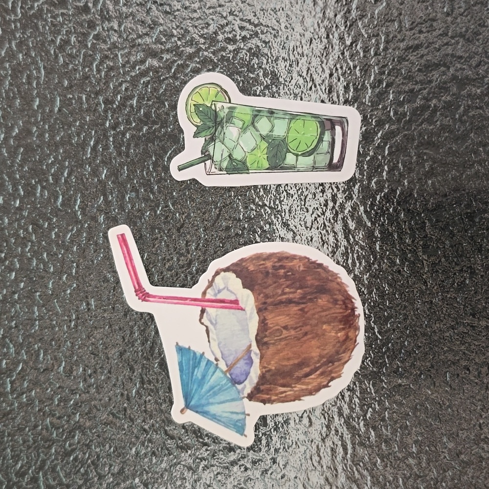 Stickers - Adult Beverages Pack - Set of 2 - Bag #46 - NWOT